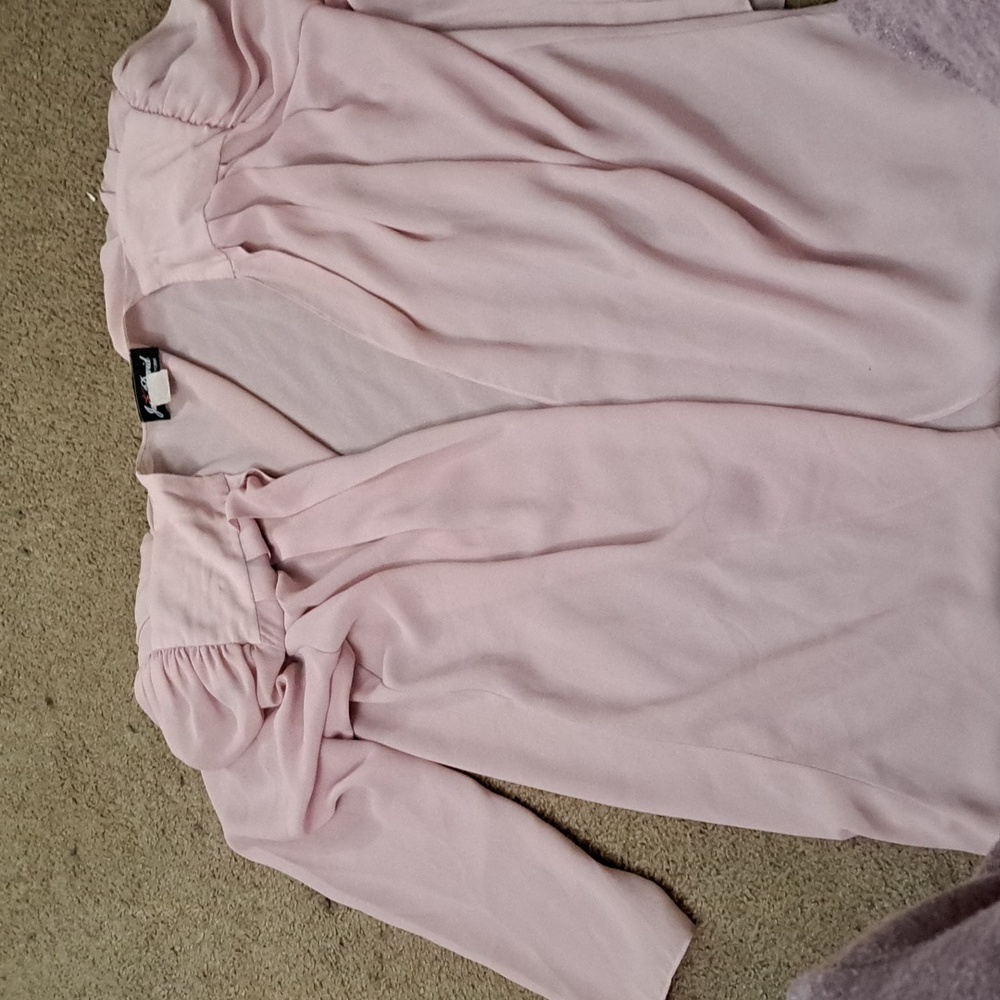Justin David Vintage 80's Pink Blouse Top Plus Size